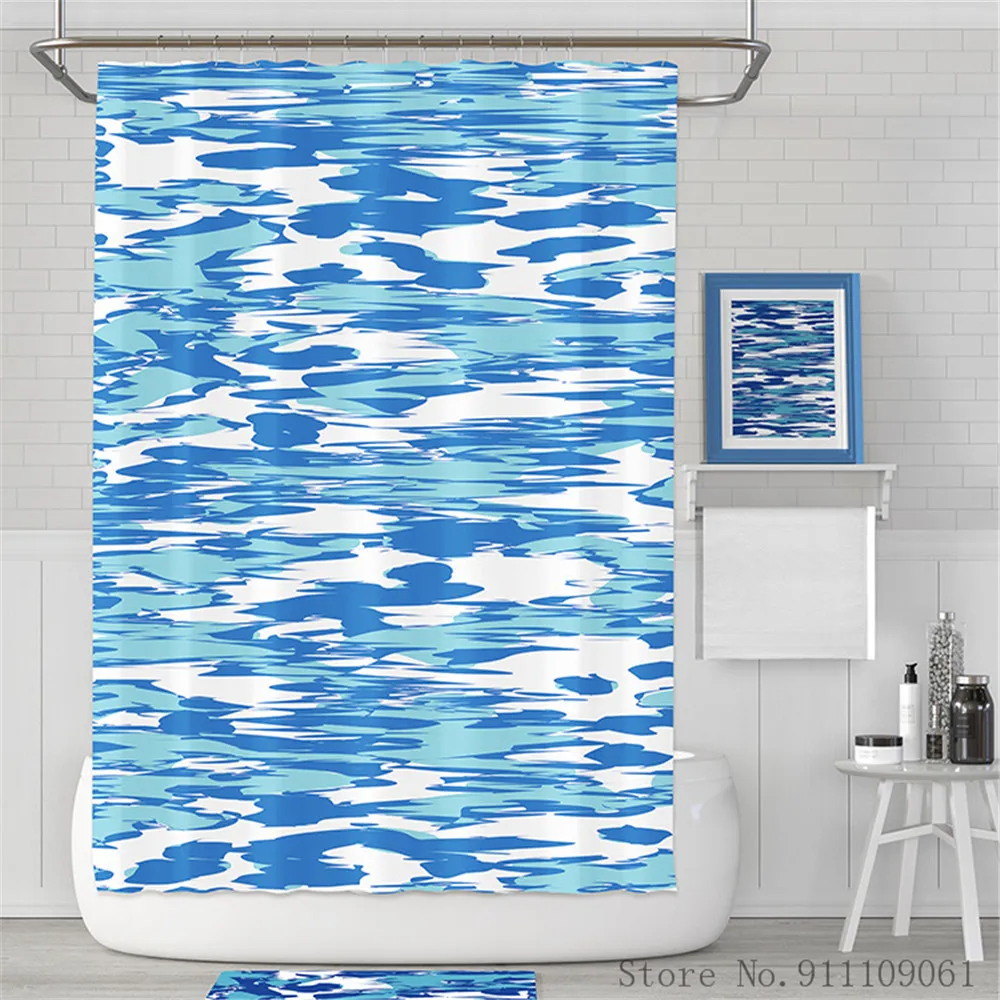 

Cartoon Watermelon Print Waterproof and Mildew Proof Fabric Shower Shower Curtain Bathroom Partition Curtain Home Decoration