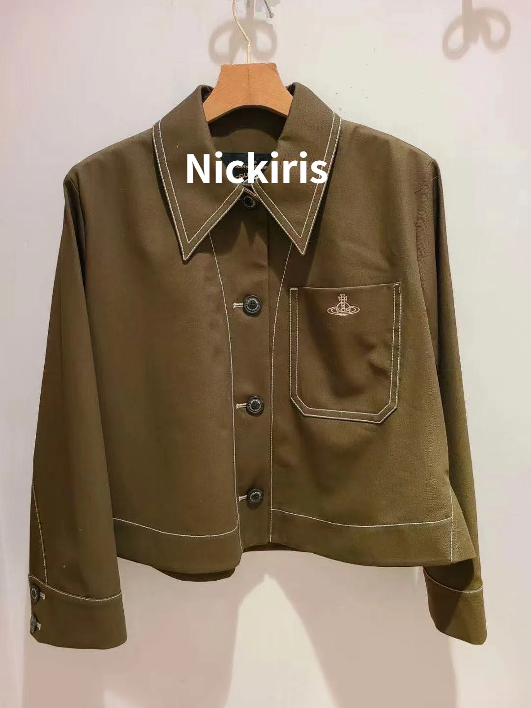 

100% Cotton Embroidered Logo Multi-pocket Coat Women Couple Jacket