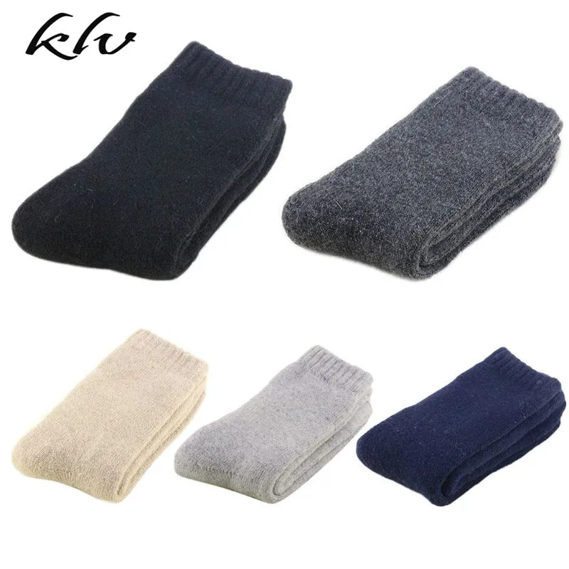 

Winter Men Faux Wool Socks Thickened Long Sleep Cold Warm Male Solid Color Sock Gifts