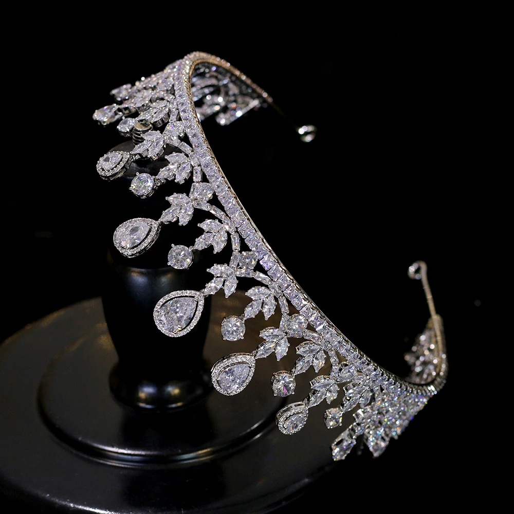 Удлиненная корона тиара высококачественные женские ювелирные изделия из