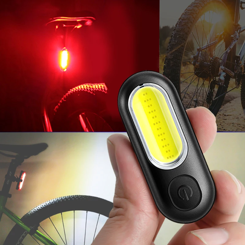 

Задний фонарь для велосипеда с возможностью светильник зарядка через USB ночной езды Предупреждение велосипедные аксессуары