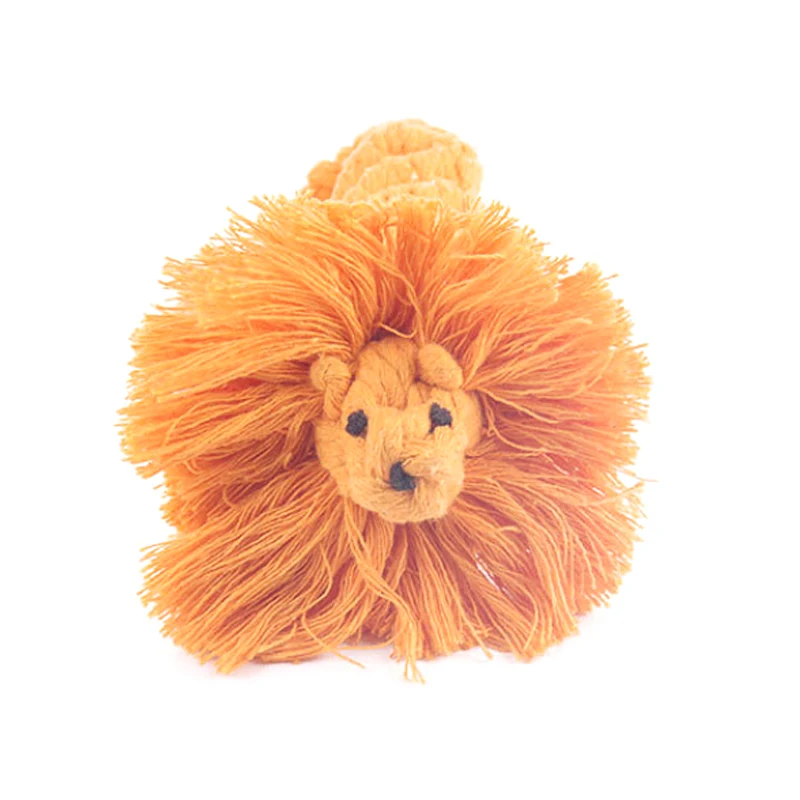 Жевательная игрушка в форме льва для собак Нетканая хлопковая веревка чистки