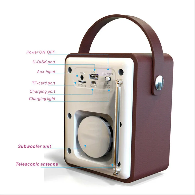 Деревянный цифровой Bluetooth DAB/DAB + FM-радио MP3-плеер беспроводной динамик стерео