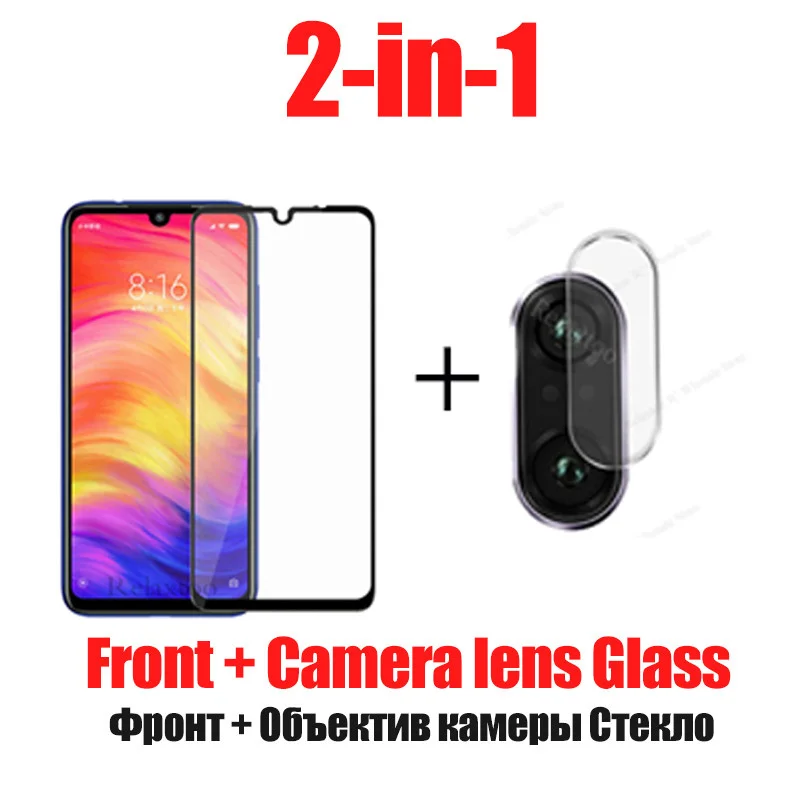 2in1 Glass 2-в-1 3D премиум класса, закаленное стекло для xiaomi redmi Примечание 7 камера Объектив Стекло redmi note 7 Защитное стекло для экрана note7 6," защитная пленка - Цвет: 2in1 Glass