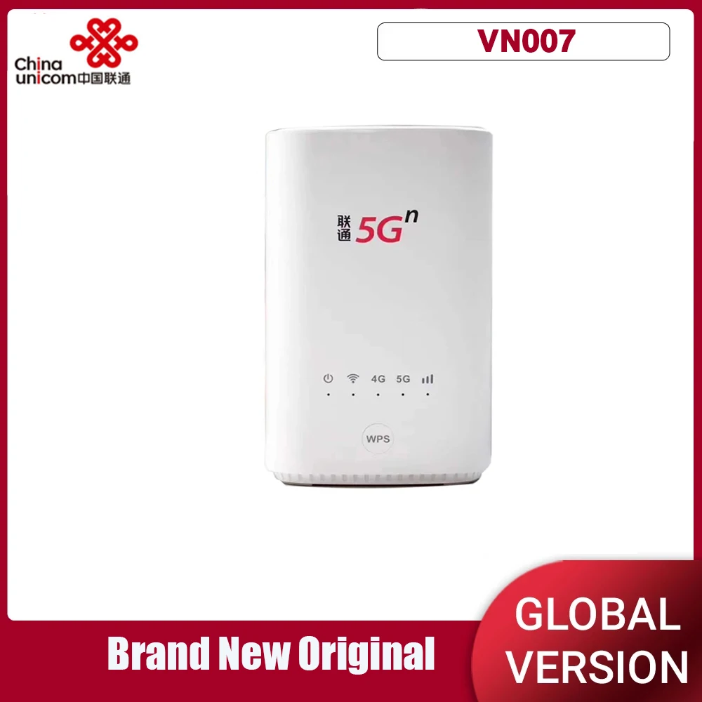 5G product Original China Unicom 5G CPE VN007 VN007+ 2.3Gbps CPE 5G NSA/SA NR N1/N3/N8/N20/N21/N77/N78/N79 4G LTE