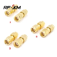 50pcs sma male to sma male connector straight gold plated sma adapter