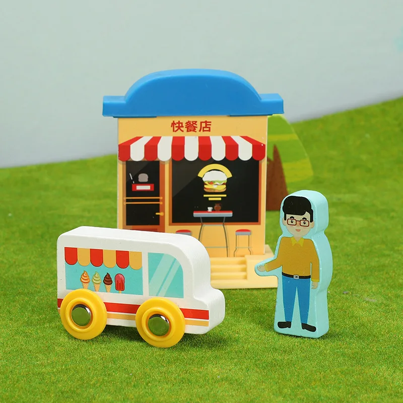 Деревянный автобус полицейский автомобиль аварийная модель автомобиля игрушка