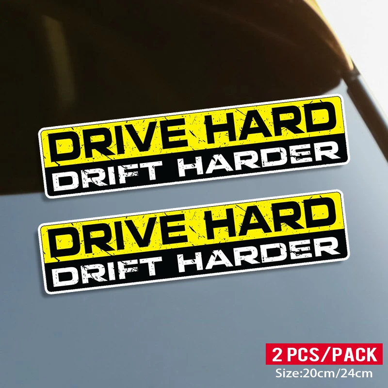 

DRIVE HARD DRIFT HARDER 20CM\24CM Self-adhesive Decal Car Sticker Waterproof Auto Decors on Bumper Rear Window Laptop