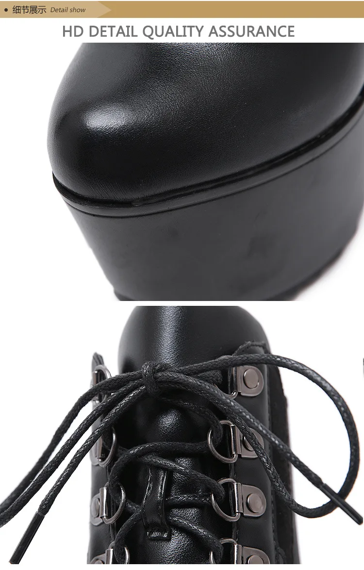 LEOPARD LAND Women's Shoes Thick High Heel Strap Martin Boots Women's Boots Platform Heels Boots Women Winter Shoes CWF-my8809-9