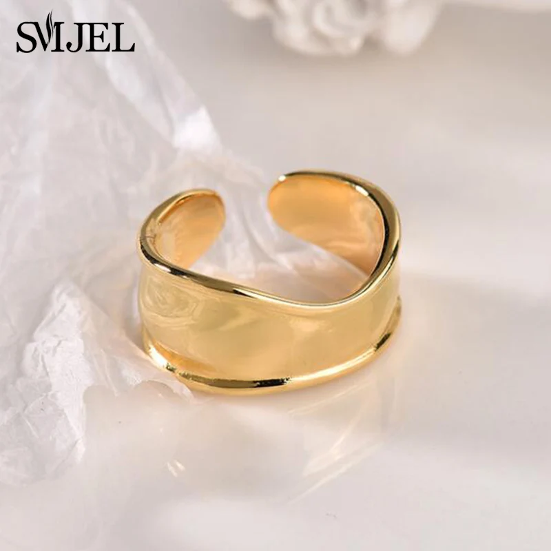 Модное нестандартное Выпуклое выпуклое кольцо манжета минималистичное