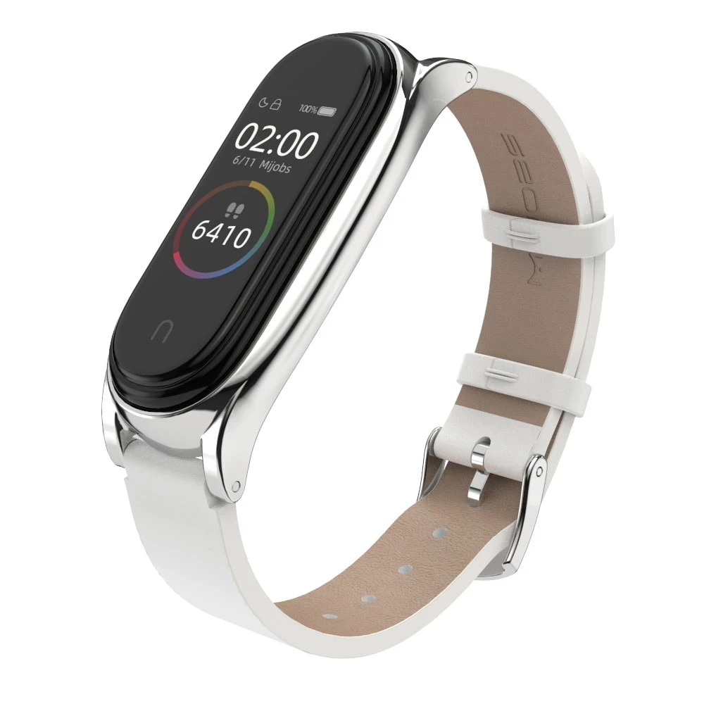 Кожаный ремешок для Xiaomi Mi Band 4 5 6 спортивный браслет xiaomi mi band | Электроника