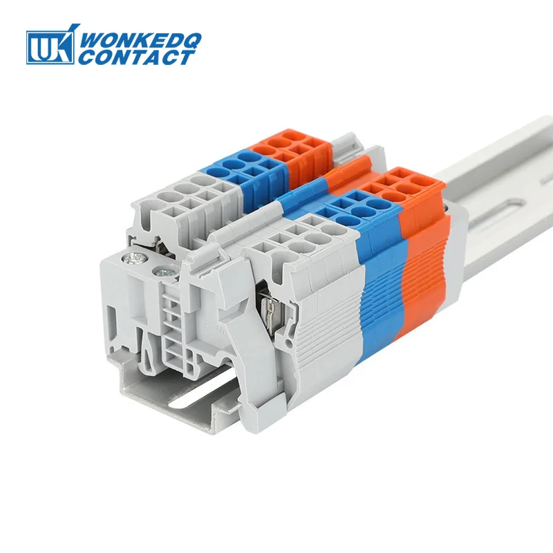 10 шт. E/UK E/UK2 Концевой Зажим крепление на din-рейку Клеммная колодка Аксессуары