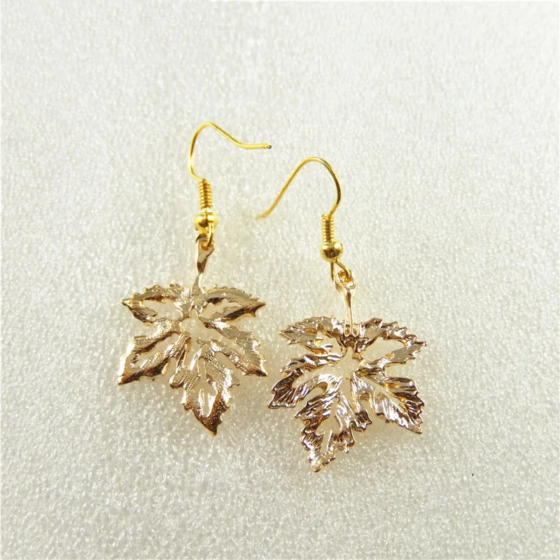 1 пара женские серьги-подвески листья | Украшения и аксессуары