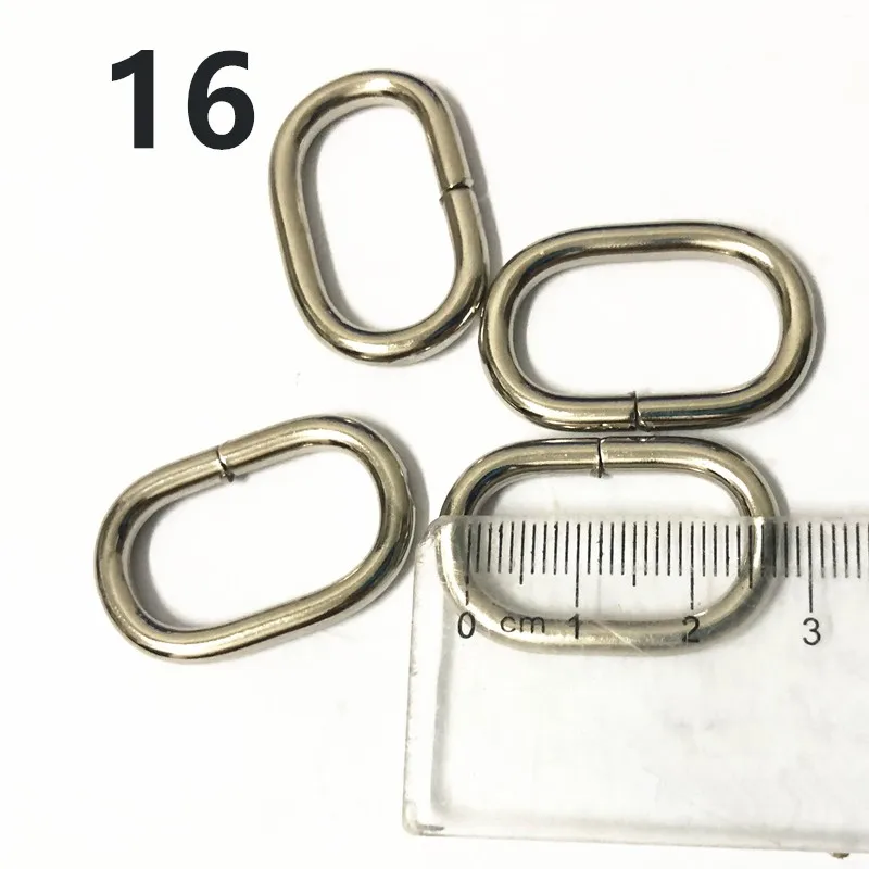 NO16 wid 25mm Silver 50 шт. металлическое овальное кольцо пряжки для наручных часов аксессуары для рукоделия Швейные 16 мм 20 мм 25 мм 32 мм 35 мм 38 мм 50 мм 65 мм кожаные сумки с заклепками - Цвет: NO16 wid 25mm Silver