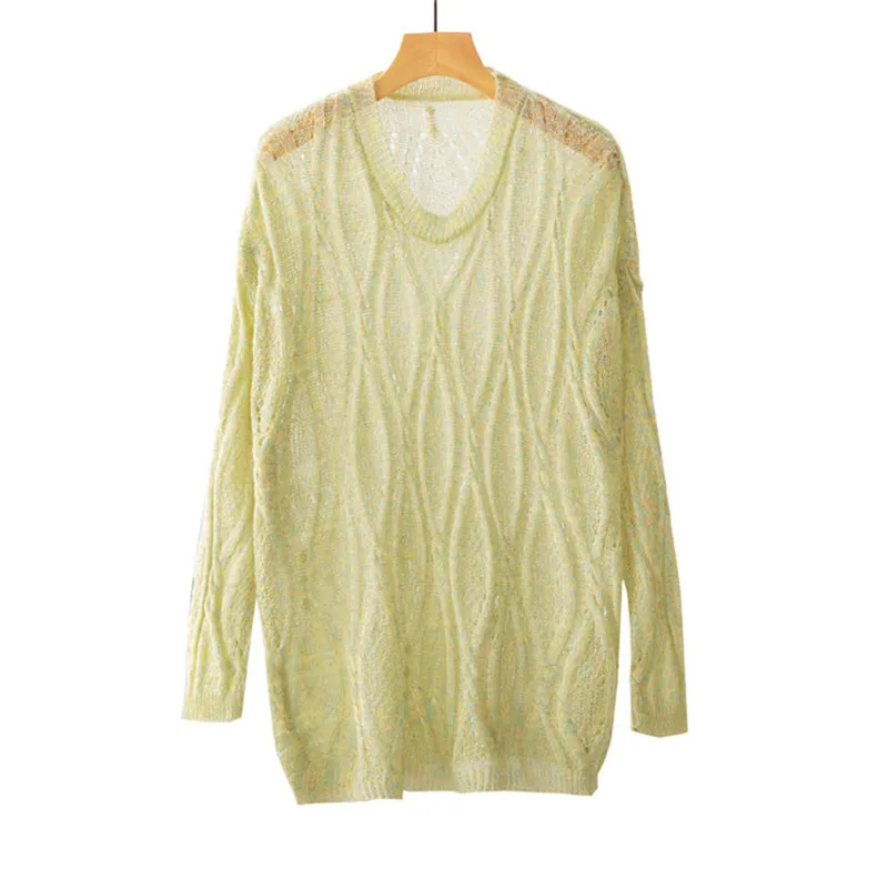 Artguy геометрический узор мохер свободный трикотажный свитер для женщин Топы