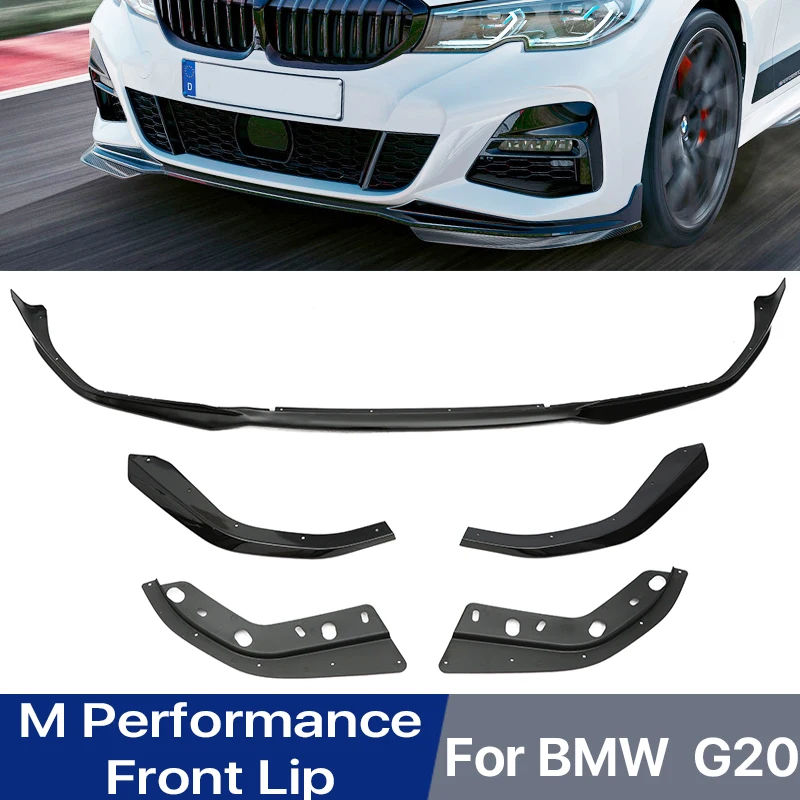 Сплиттер для переднего бампера в стиле МП BMW 3 серии G20 G28 2019 2020 2021 м техническое