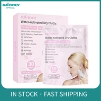 winner amino acid cleansing towel facial cleanser towels wet dry wash cloth two in one use water activated dry cloths 30pcs