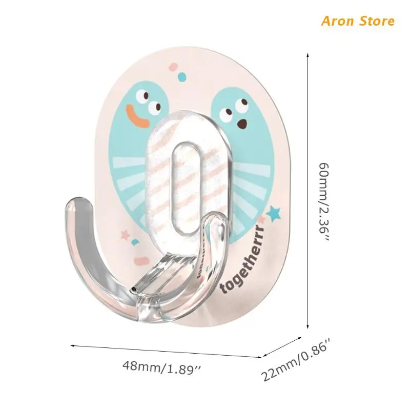 

Multifunctional Hanger Hooks Bathroom Double Hook Design for Hanging Towel Coat Kitchen Supplies Transparent Wall Hooks