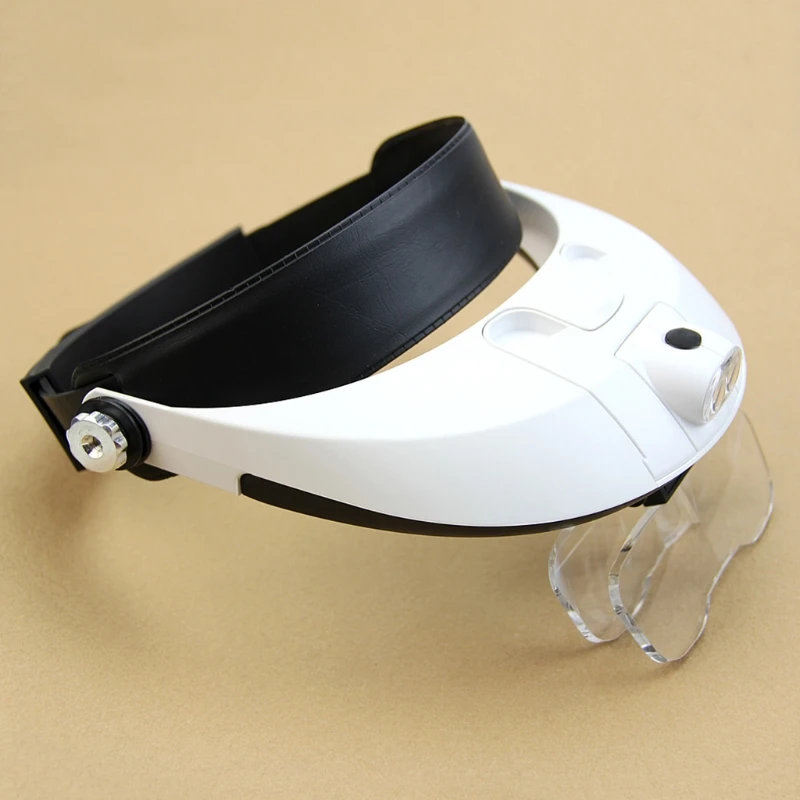 LED Lamp Light Headband Headset Head Jeweler Magnifier Magnifying Glass Loupe | Инструменты
