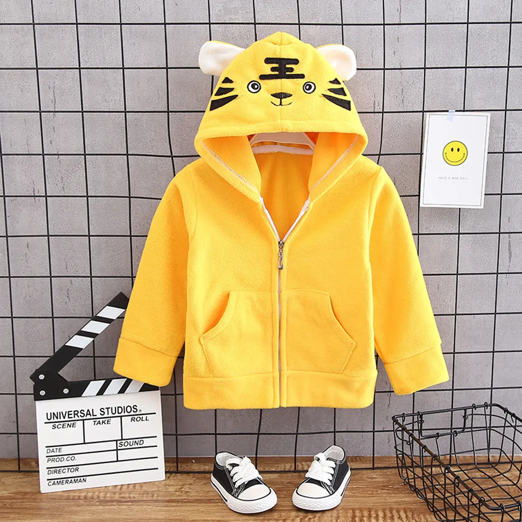 Пуловер с капюшоном и объемным рисунком для маленьких мальчиков девочек