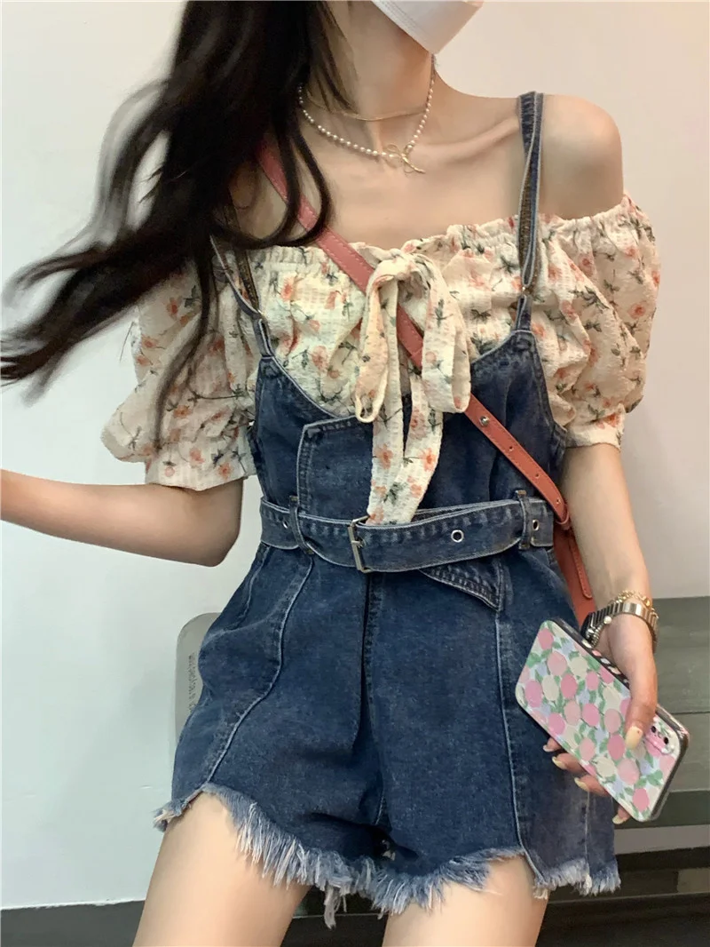 Рубашка Sweet Spice для девушек шифоновый топ на одно плечо с разбитыми цветами