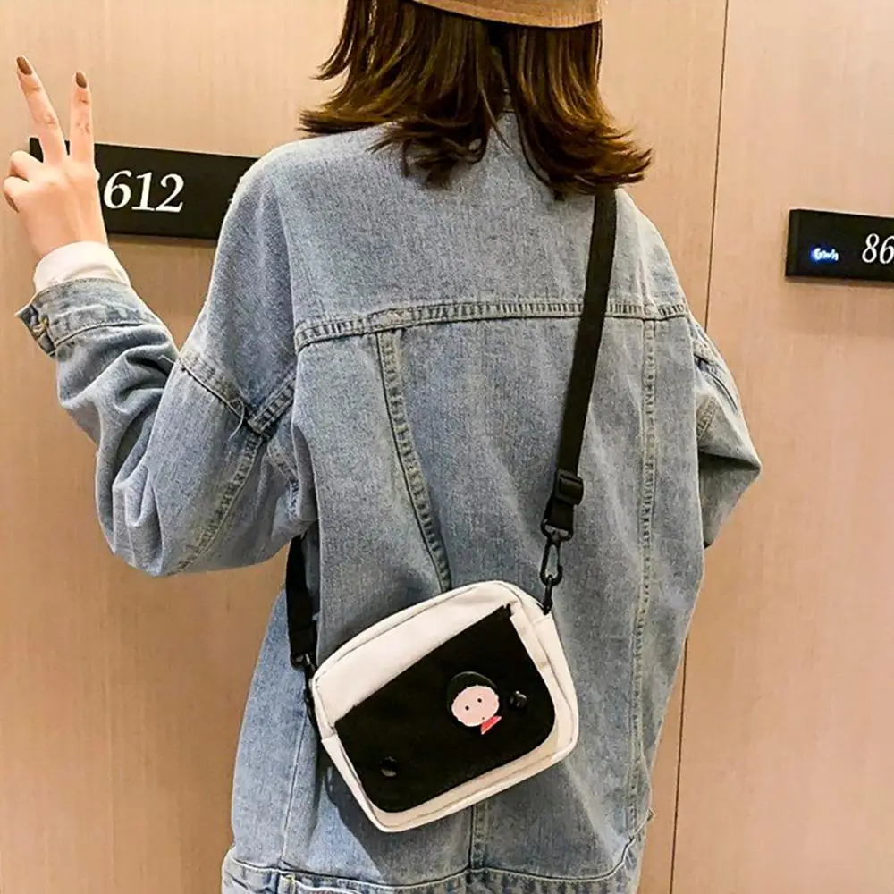 

Mini Canvas Shoulder Bag Casual Small Cute Girl Cartoon Printing Messenger Bag