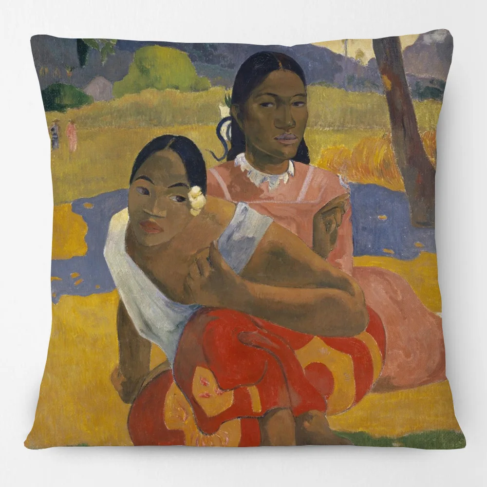 Послеимпрессионистский художник пол гаугуин наволочки с рисунком черная