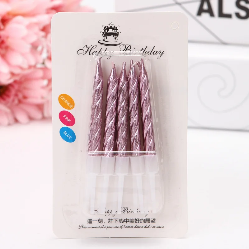 Rose Gold 1 комплект золотого и серебряного цвета с надписью «Happy Birthday», праздничный торт, праздничные принадлежности для дня рождения, милые свечки на день рождения для кухни, выпечка в подарок - Цвет: Rose Gold