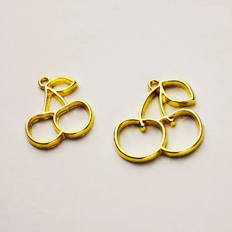 Кулон с открытым безелем вишни милый фруктовый Шарм каваи деко рамка для