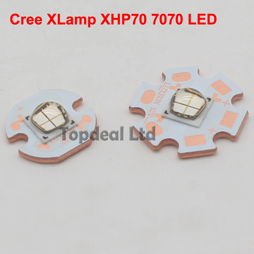 При заказе 1-10 штук по технологии Epi светодиодный s 7070 XHP70 4 чипы 6V 12V 20W Светодиодный