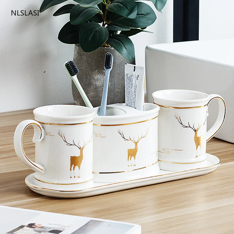 Светильник роскошный керамический комплект для ванной комнаты из 5 предметов в