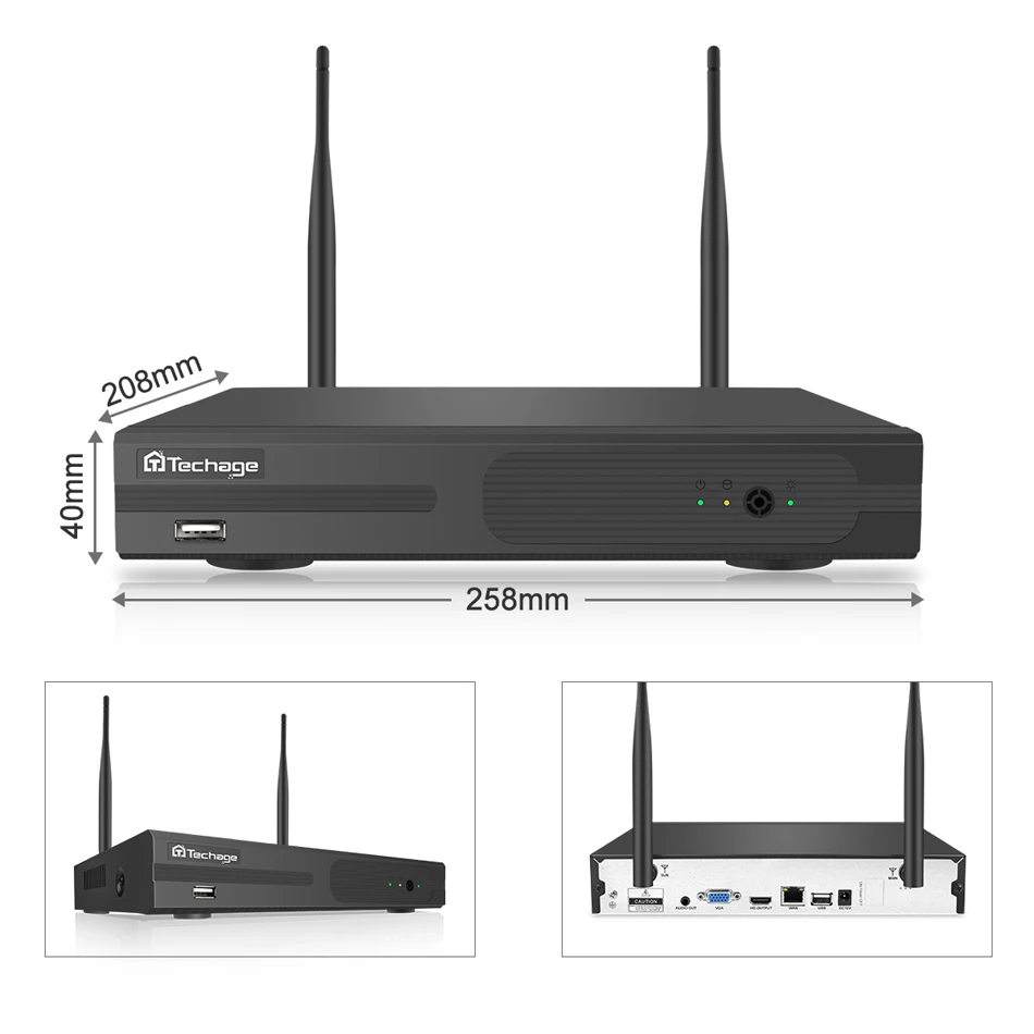 Techage H.265 4CH 1080P Беспроводной NVR комплект CCTV система 2MP Аудио Звук WiFi IP камера ИК Открытый видео безопасности комплект наблюдения
