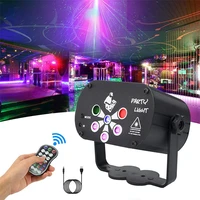 mini dj disco60 patterns anime light party stage lighting effect voice control laser projector strobe lamp for home dance floor