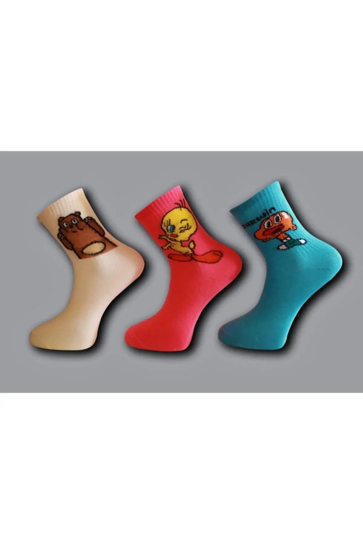 Unisex Patterned College Socks 10 Double