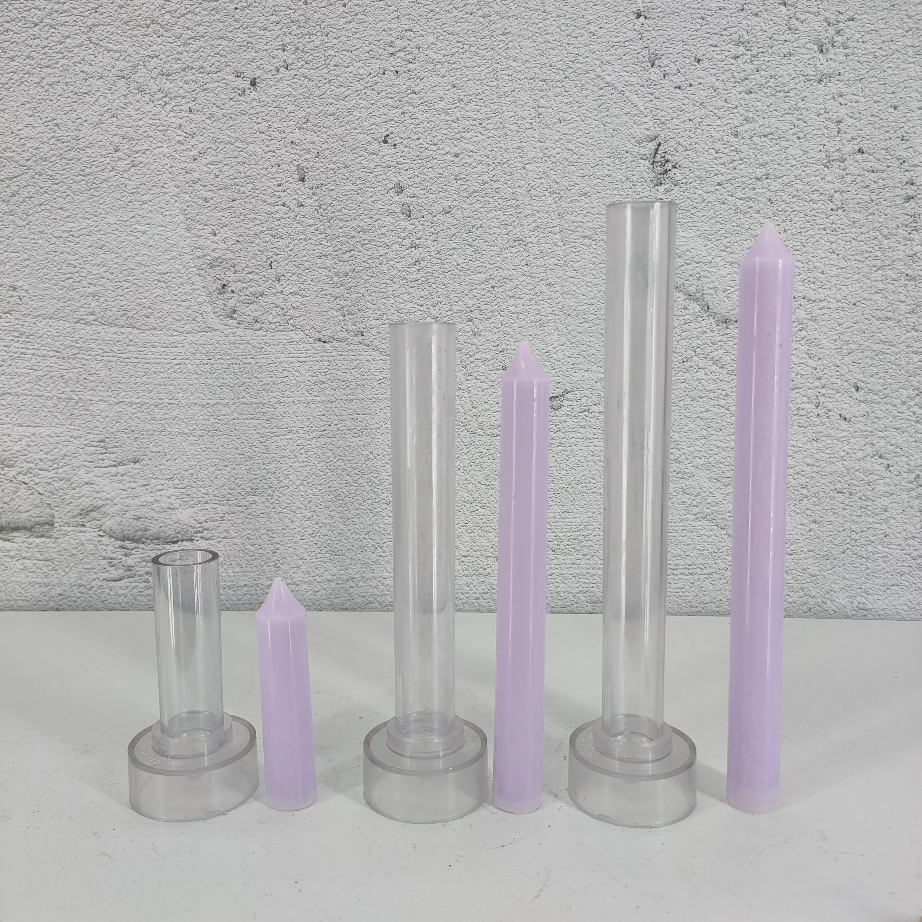 

Long pole candle mold plastic candle mold handmade DIY craft clay candle making