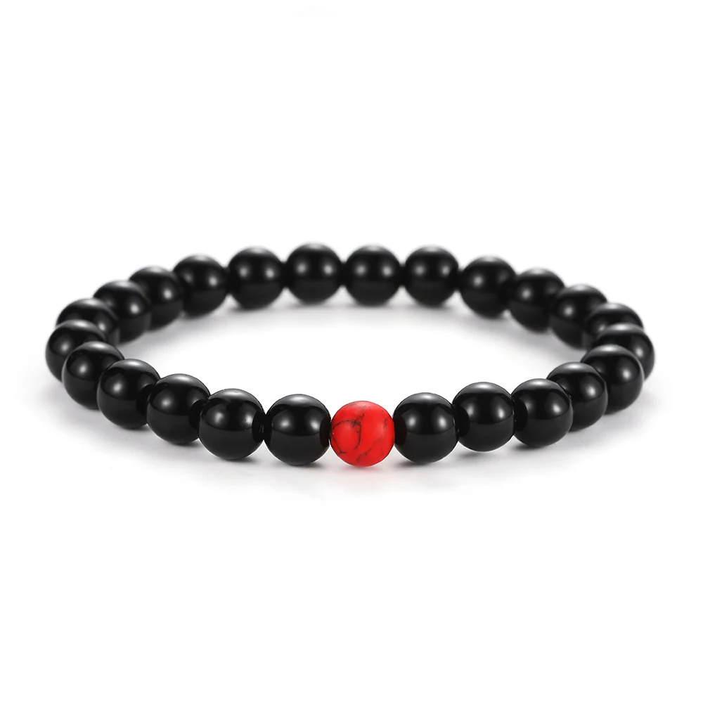 Новинка 2020 модные мужские браслеты различных цветов с бусинами из натурального
