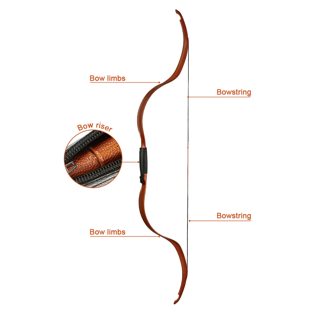 

49'' Adult 20lb Recurve Bow And Arrow Set is Suitable for Right Hand with Arrow Quiver for Beginner Archery Beginner Longbow