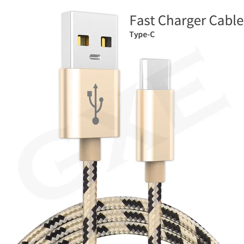 Usb type C кабель для быстрой зарядки USB C кабель для передачи данных type-C кабель для зарядного устройства USB для samsung S9 S8 Plus Note 9 10 Xiaomi Mi 9 huawei - Цвет: Золотой