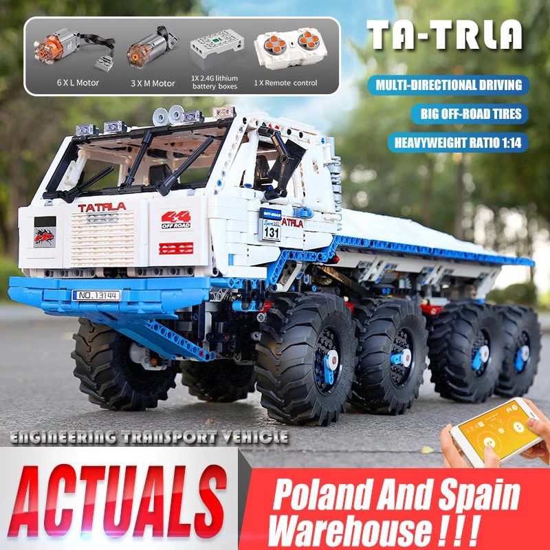 Форма King 13144 совместимая с 27092 Arakawa Moc буксировочный внедорожник Tatra 813 8x8
