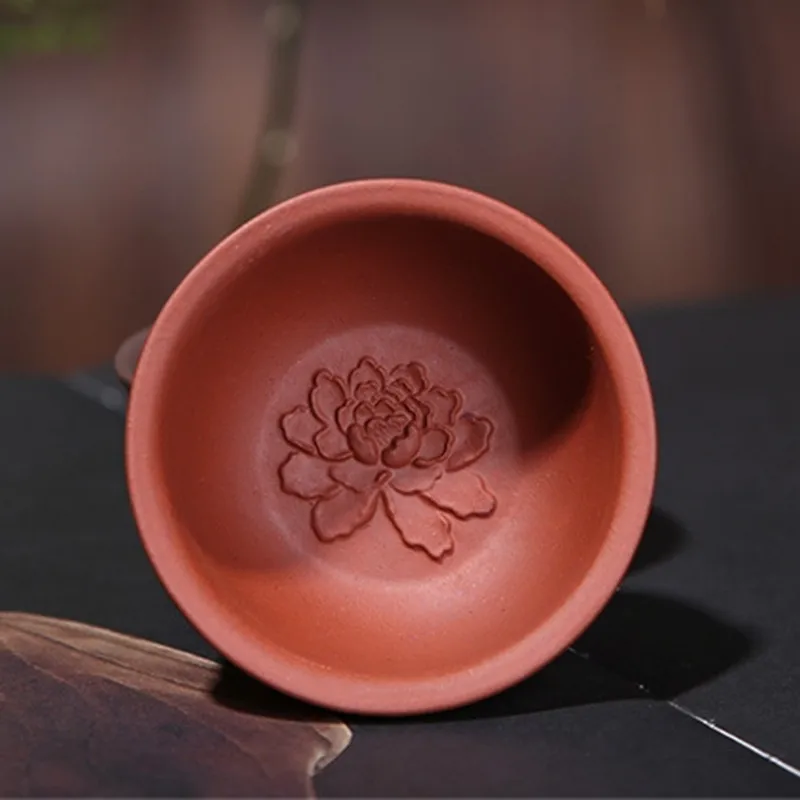 Чайная чашка с античным цветком ручной работы чайная фиолетовым пионом