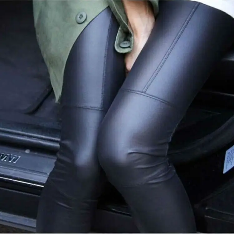 

2021 women sexy Black coffee Modal leggings leggin plus size girl pants Patent leggings free shipping