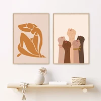 girl power print feminist illustration poster woman strong female art canvas painting wall picture womans room decor girls gift