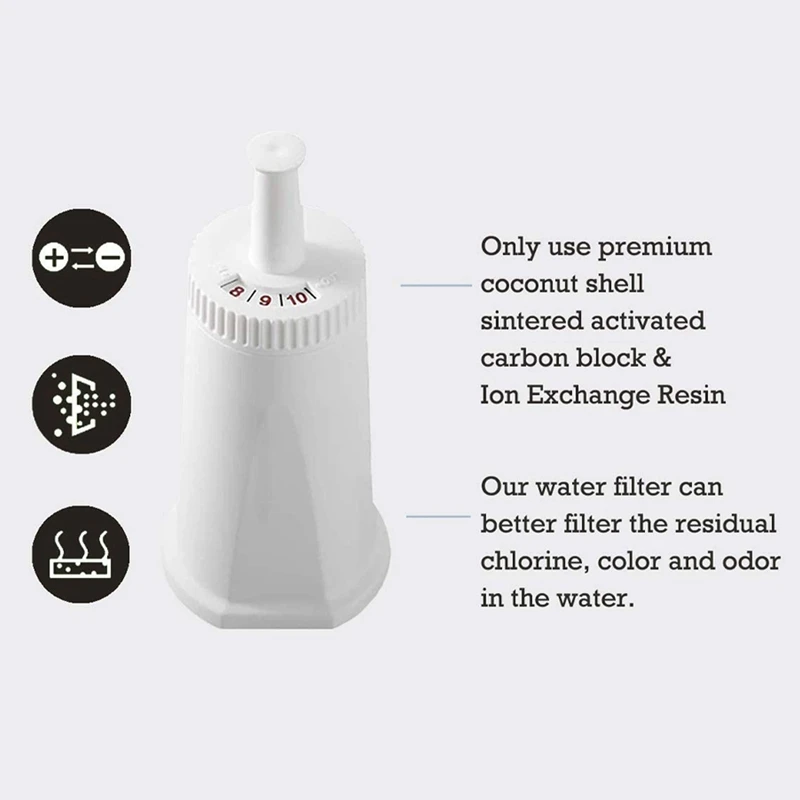 

6 Pack Replacement Water Filter for Oracle Barista Bambino Espresso Coffee Machine - Part BES008WHT0NUC1