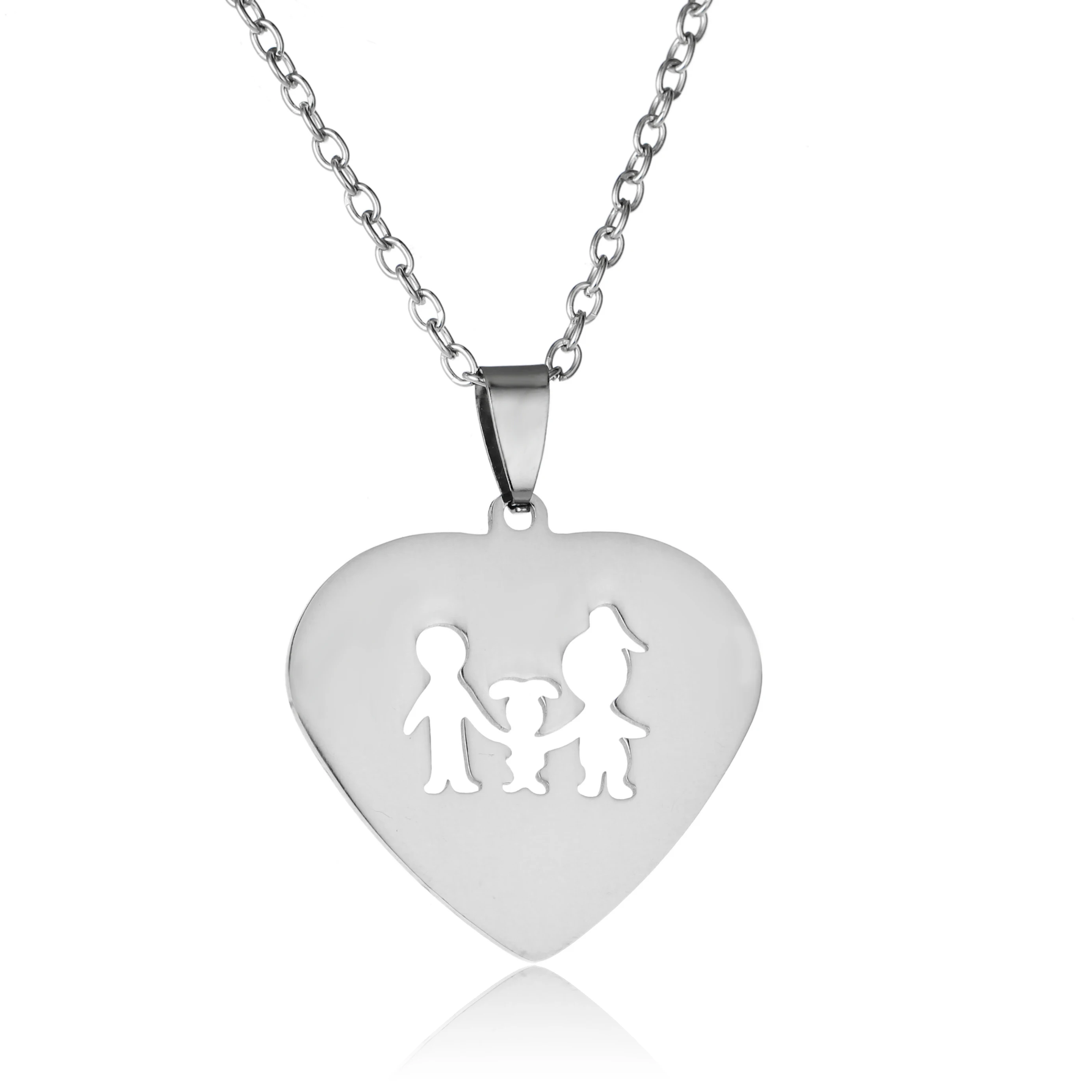 Ожерелье с подвеской в виде сердца для мамы дочки папы и сына вечеринки честь Дня