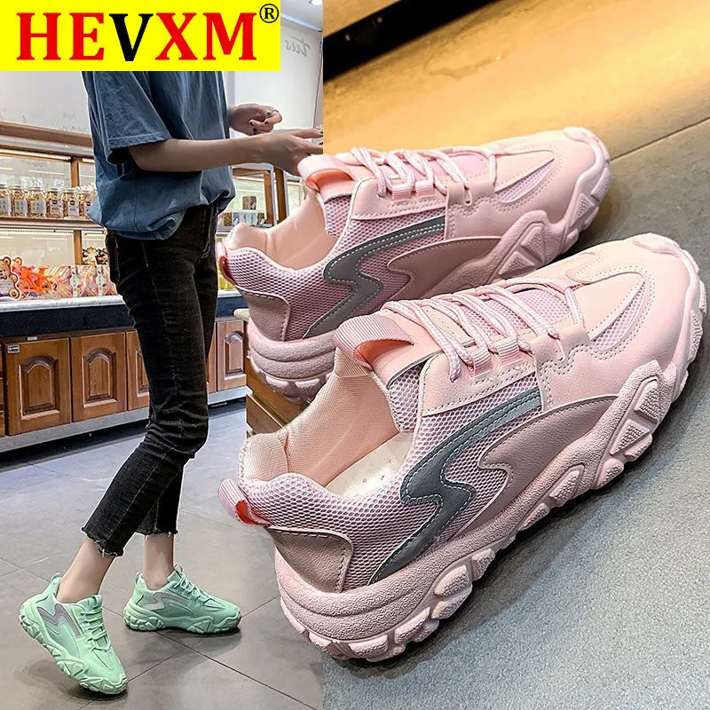 

Женские вулканизированные кроссовки HEVXM, новинка 2020, осенняя дышащая удобная спортивная обувь на платформе, модная обувь для женщин