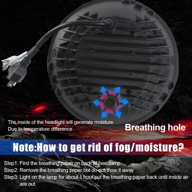 7 дюймовый светодиодный галогеновые фары головного света с поворотник Янтарный