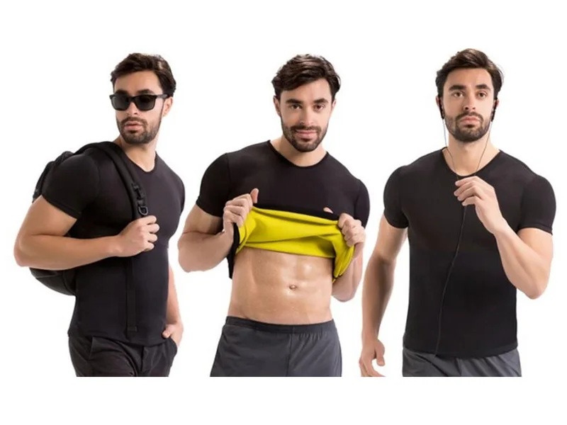 Мужская рубашка для похудения Корректирующее белье сжигания жира утягивающая