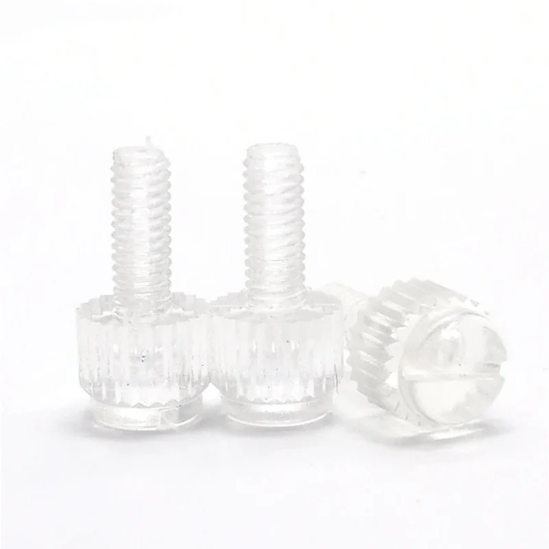 50 шт./лот PC поликарбонат M3/M4/M5/M6/M8 прозрачный акриловый накатанный ручной винт
