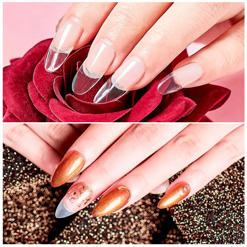 

Poly Quick Extension UV Gel Set Clear White Pink Builder Nail Gel Polish UV LED Lamp For Nail Extensions Nail Forms Acrylic Tips