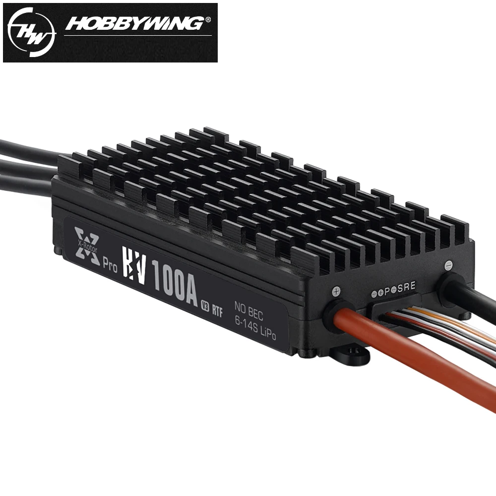 Высоковольтный электронный регулятор скорости Hobbywing XRotor Pro 80A/100A HV V3 Series 6 14S для
